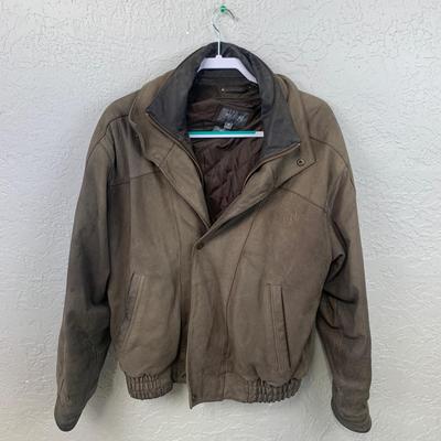 #607 Wilson Leather Jacket With Thinsulate Zip In Medium