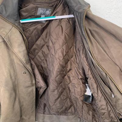 #607 Wilson Leather Jacket With Thinsulate Zip In Medium