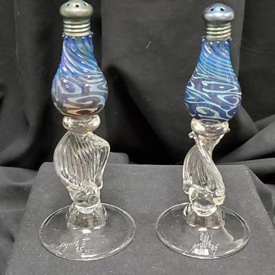 Handblown Venetian Glass Salt & Pepper shakers