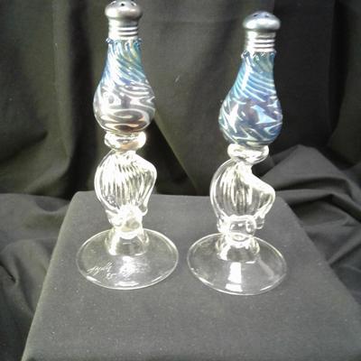 Handblown Venetian Glass Salt & Pepper shakers