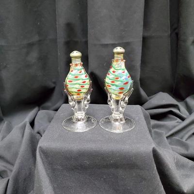 Handblown Signed Gazelle Salt & Pepper shakers
