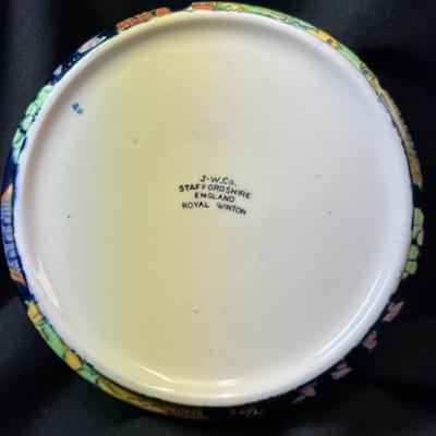 Royal Winton Oriental design on Cobalt Bowl