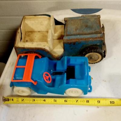 LOT 203   TWO OLD TOY JEEPS