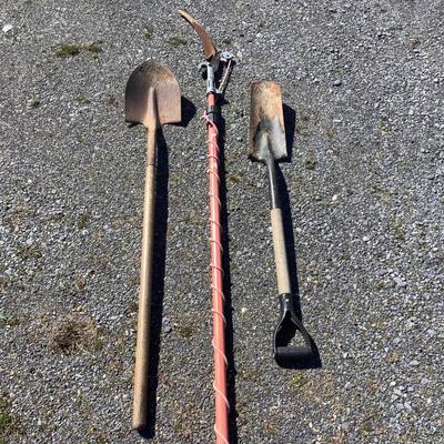 155 Garden Tools 12-ft Tree Pruner, Spade Root Cutter & Shovel