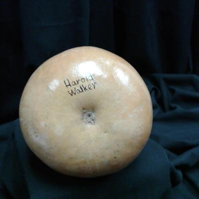 Kokopelli Painted Gourd with Clock Inset