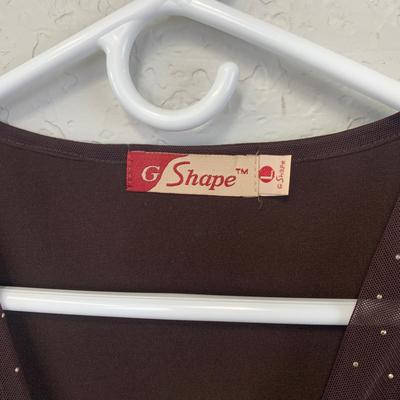 #614 Willi Smith and G Shape Womens Brown Tops