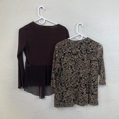 #614 Willi Smith and G Shape Womens Brown Tops
