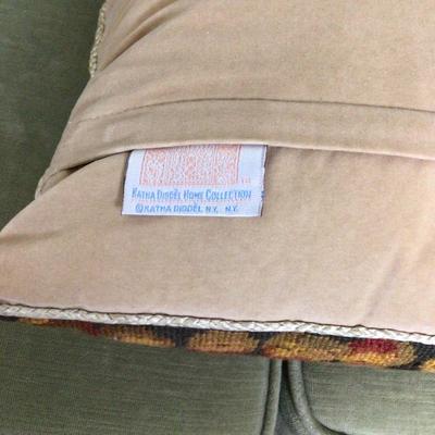 1363 Needlepoint Decorative Pillow Lot Fruit Basket Equestrian