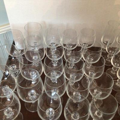 1357 Vintage Glass Lot Cordials, Flutes, Wine