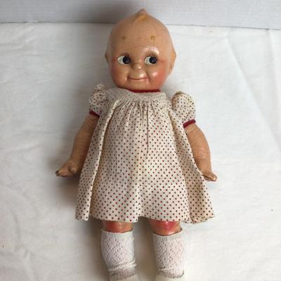 1275 Vintage Kewpie Doll in Red & White Dress