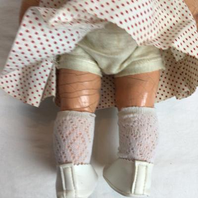 1275 Vintage Kewpie Doll in Red & White Dress