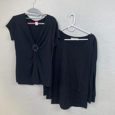 #623 Two Black Large Tops