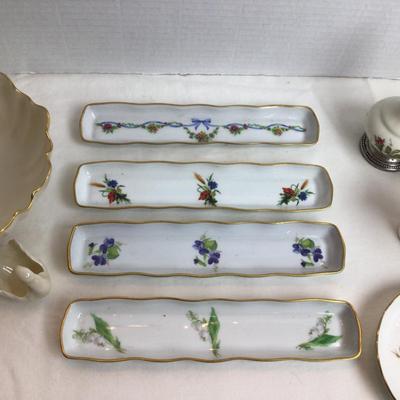 1279 Porcelain Floral Lot Limoges Aynsley Rosenthal