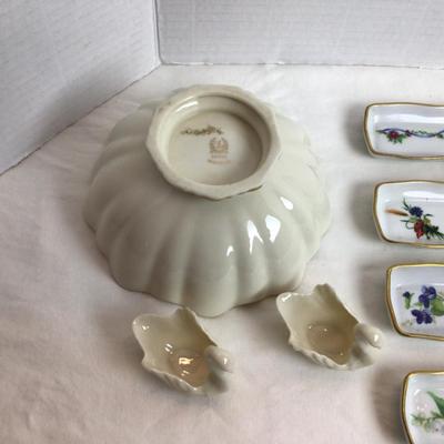 1279 Porcelain Floral Lot Limoges Aynsley Rosenthal