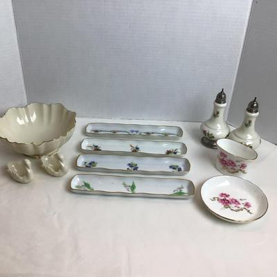1279 Porcelain Floral Lot Limoges Aynsley Rosenthal
