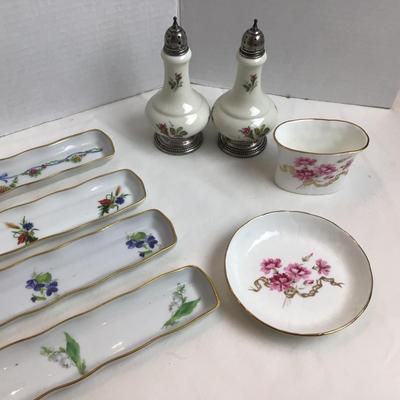 1279 Porcelain Floral Lot Limoges Aynsley Rosenthal
