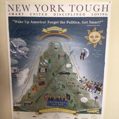 1260 New York Tough Pandemic Poster Signed Andrew Cuomo