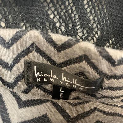 #631 Nicole Milan Chevron Large Skirt and Black Medium Cardigan
