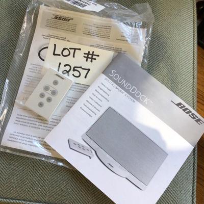 1257 Bose SoundDock Manual & Remote