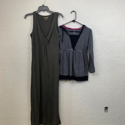 #637 Apt 9 Medium Dress and Striped Shirt