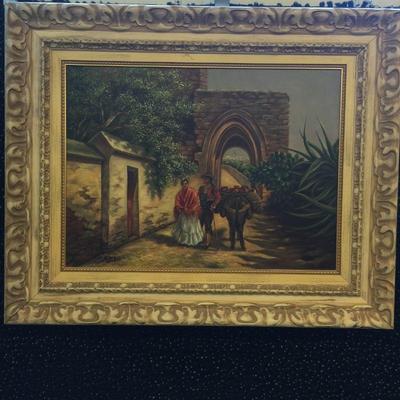 Spanish Sevilla Painting, This Spanish traditional oil painting is a one of the kind hand painting on canvas, Paper, Wood or Copper. The...