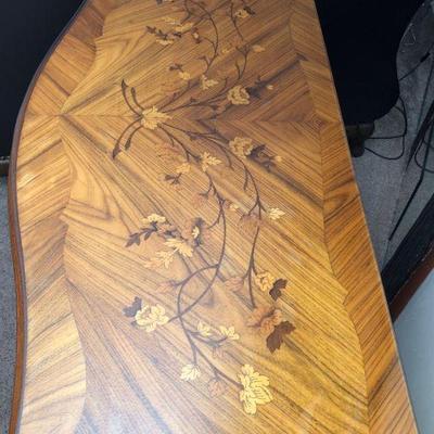 This French traditional table is a one of the kind hand made work, The Artist uses the natural Wood & vegetable color,