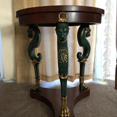 This French traditional table is a one of the kind hand made work, The Artist uses the natural Wood & vegetable color,