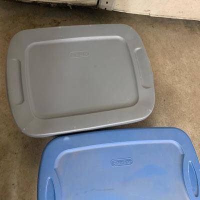 #654 Two Sterilite 18Gallon Storage Bins