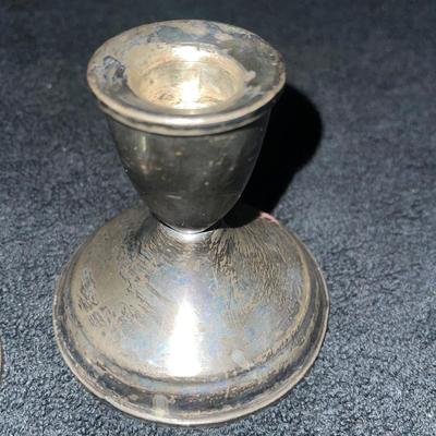 1960s Duchin Creation Sterling Silver Weighted Candle Holders