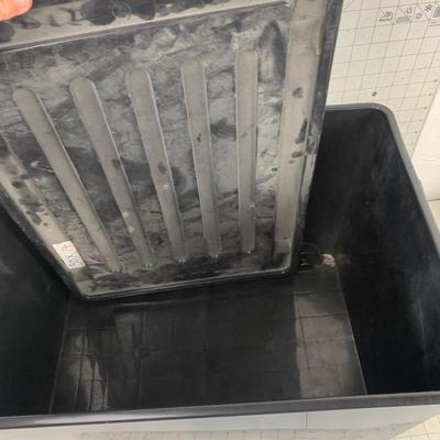 #666 Black 60L Storage Crate