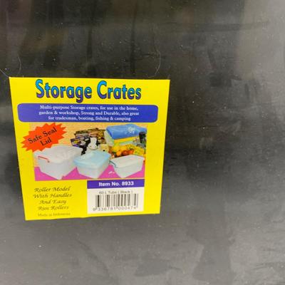 #666 Black 60L Storage Crate
