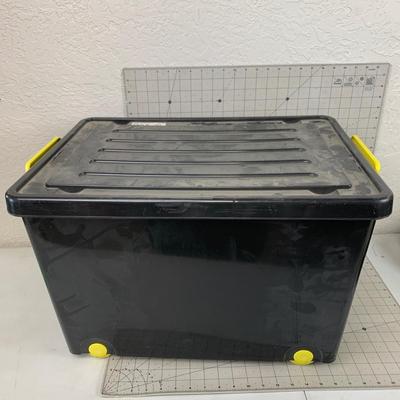 #666 Black 60L Storage Crate