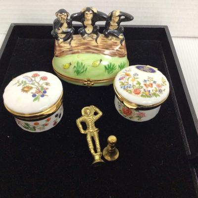 1369 Antique Limoge Trinket Box Lot