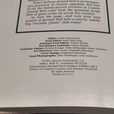 1993 COUNTRY GROUND BEEF COOKBOOK
