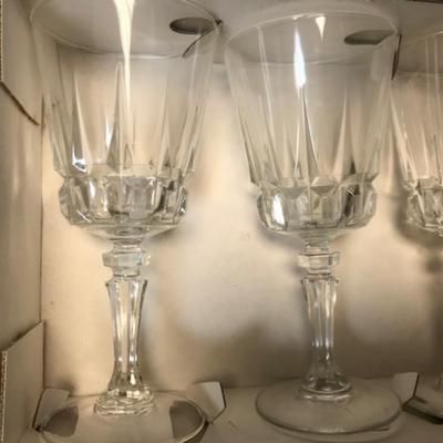 set of 4 crystal glasses