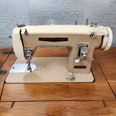 Vintage Brothers all metal sewing machine with cabinet & accessories