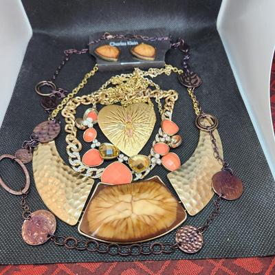 Set of costume necklaces