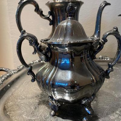 Vintage EPCA Lancaster silver plate coffee and tea set five pieces