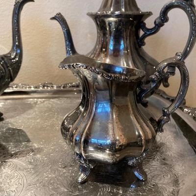 Vintage EPCA Lancaster silver plate coffee and tea set five pieces