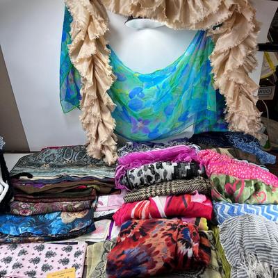 Silk designer scarves, Chiffon shawls, Woven mufflers