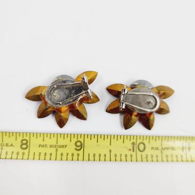 BEAUTIFUL BALLROOM CUT GLASS EARRINGS