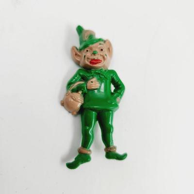 VINTAGE EVIL LOOKING LEPRECHAUN PIN