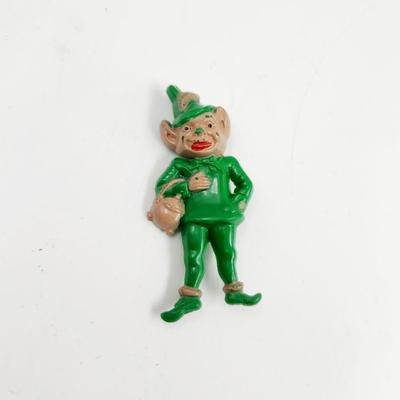 VINTAGE EVIL LOOKING LEPRECHAUN PIN