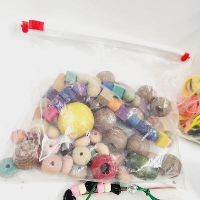 WOODEN CRAFTING BEADS & JEWELRY ITEMS