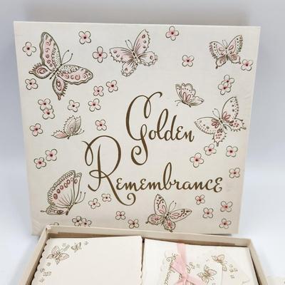 VINTAGE GOLDEN REMERANCE STATIONARY SET