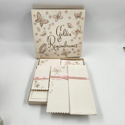 VINTAGE GOLDEN REMERANCE STATIONARY SET