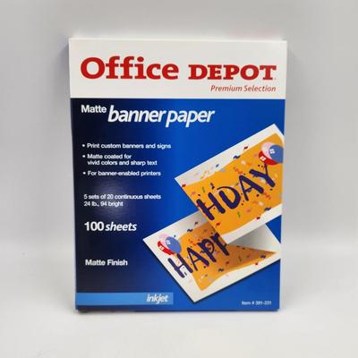 OFFICE DEPOT MATTE BANNER PAPER