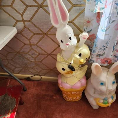 4 Easter Bunny Blow molds with Lights Outdoor Indoor
