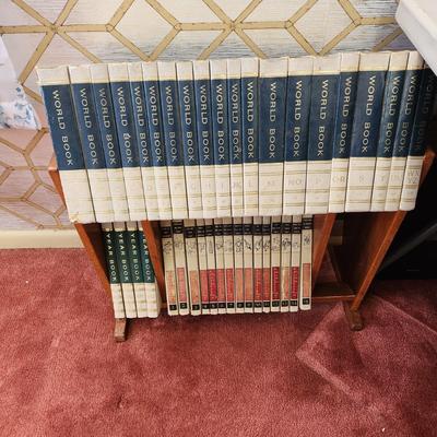 1971 World Book Encyclopedia & Childcraft Sets with Stand