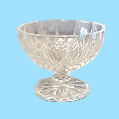 4 Vintage Cristal D'Arques-Durand Longchamp Footed Dessert Bowls